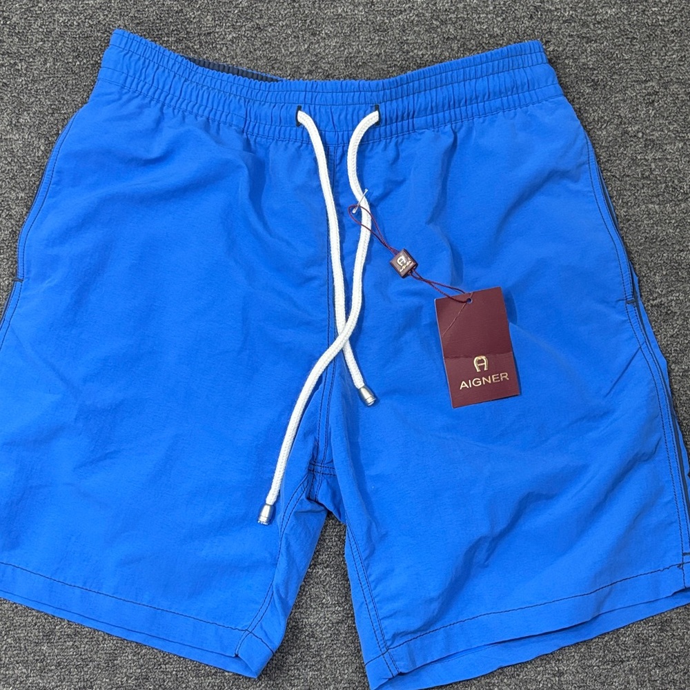 Etienne Aigner Blue Swim Trunks